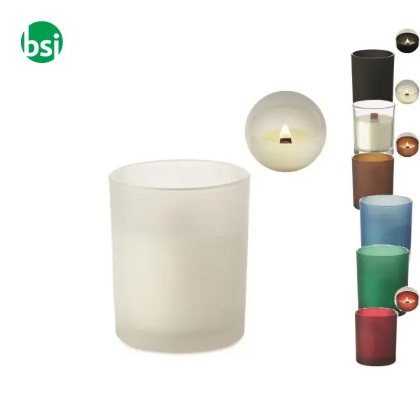 Candela in cera vegetale 80 gr - KIVAS WOOD -  1