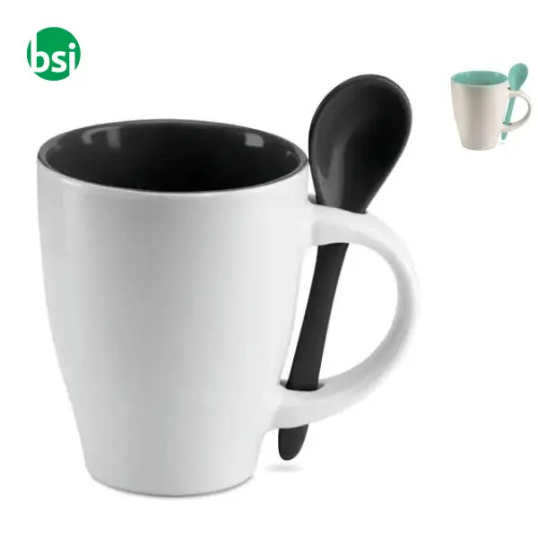Tazza bicolore con cucchiaino - 250ml - DUAL -  1