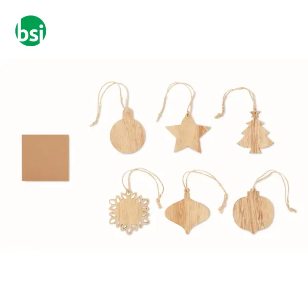 Set decorazioni natalizie in legno - CHRISET -  12