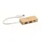 Hub USB a 3 porte in bamboo - HUBBAM - Anteprima 2