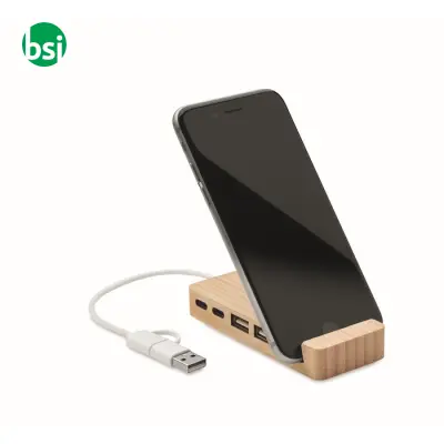 Hub USB a 4 porte in bamboo - HUBSTAND - Immagine 3