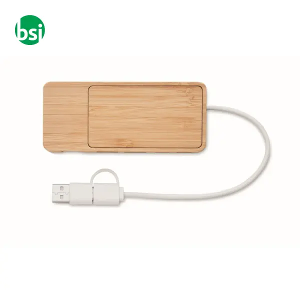 Hub USB a 4 porte in bamboo - HUBSTAND -  5