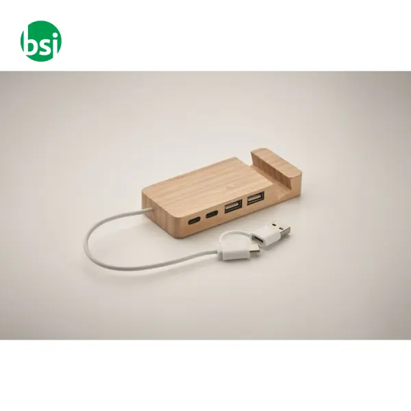Hub USB a 4 porte in bamboo - HUBSTAND -  6