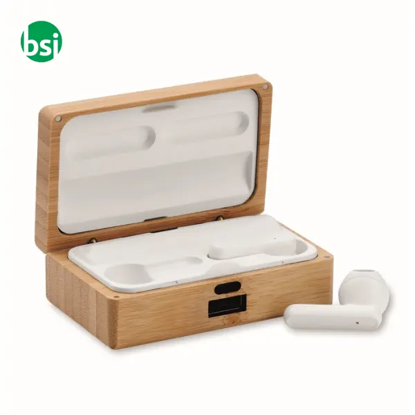 Auricolari TWS in custodia bambu' - OREBAM -  8