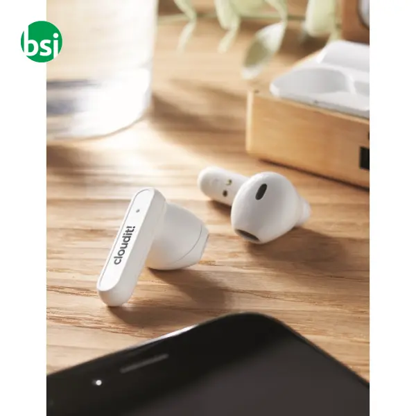 Auricolari TWS in custodia bambu' - OREBAM -  3