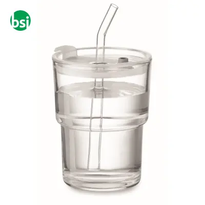 Bicchiere in vetro con cannuccia - SIP - Immagine 3