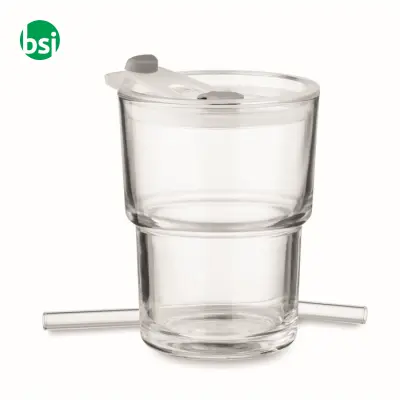 Bicchiere in vetro con cannuccia - SIP - Immagine 4