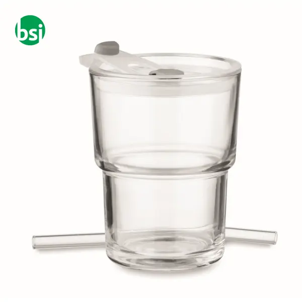 Bicchiere in vetro con cannuccia - SIP -  4