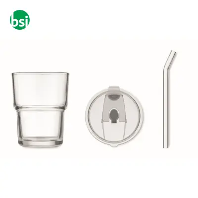 Bicchiere in vetro con cannuccia - SIP - Immagine 5