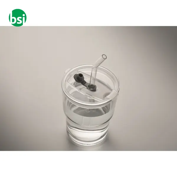 Bicchiere in vetro con cannuccia - SIP -  6