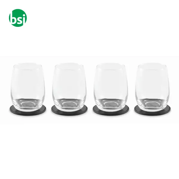 Set di 4 sottobicchieri in PU - POSA SET -  4