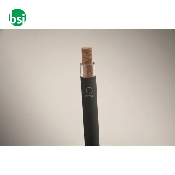 Penna in alluminio pulsante sughero - BERGAMO + -  3