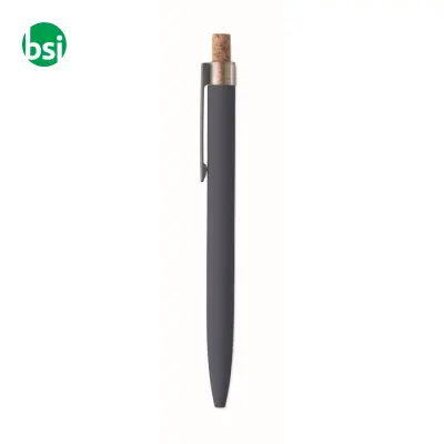 Penna in alluminio pulsante sughero - BERGAMO + - Immagine 10