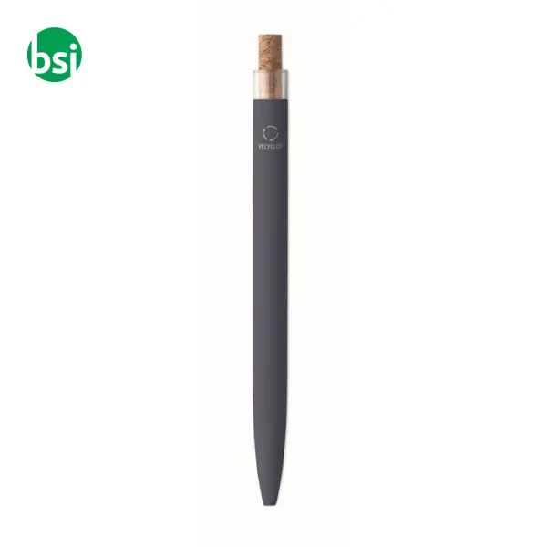 Penna in alluminio pulsante sughero - BERGAMO + -  11