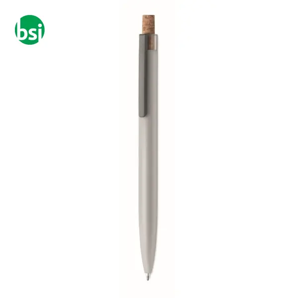 Penna in alluminio pulsante sughero - BERGAMO + -  28