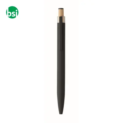 Penna in alluminio pulsante bambù - BERGAMO ++ - Immagine 4