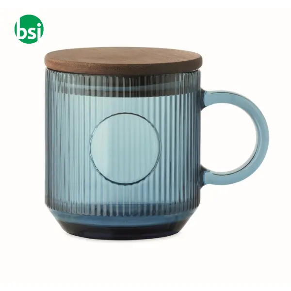 Tazza in vetro a coste da 300 ml - VITRIO MUG -  1