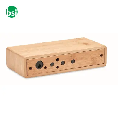 Caricatore wireless in bamboo - MORO - Immagine 5