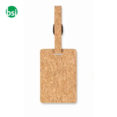 Etichetta per bagagli in sughero. - - Immagine 3