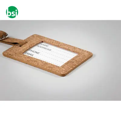 Etichetta per bagagli in sughero. - - Immagine 4