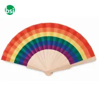 Ventaglio in legno arcobaleno - BOWFAN