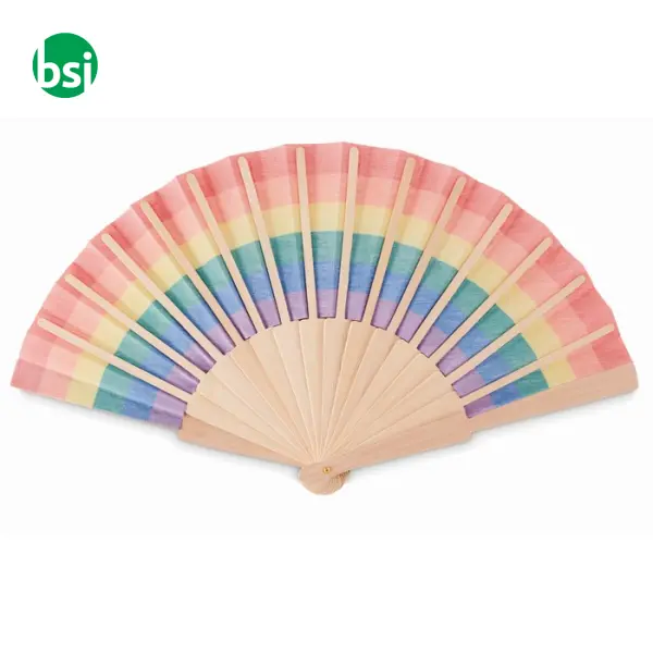 Ventaglio in legno arcobaleno - BOWFAN -  4