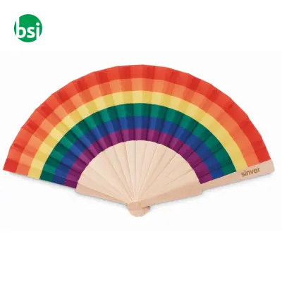 Ventaglio in legno arcobaleno - BOWFAN - Immagine 3