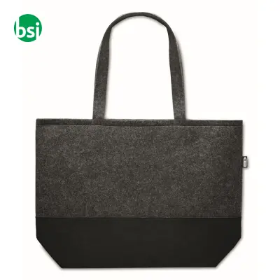 Shopper in feltro RPET - DUO INDICO - Immagine 3