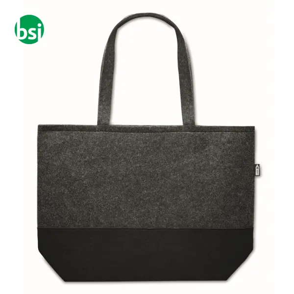 Shopper in feltro RPET - DUO INDICO -  3