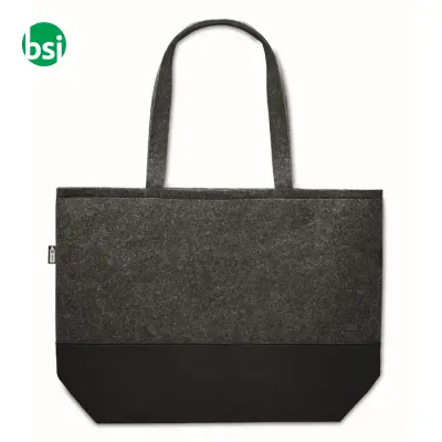 Shopper in feltro RPET - DUO INDICO - Immagine 4
