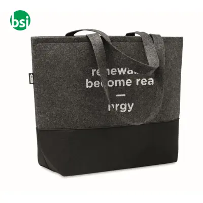Shopper in feltro RPET - DUO INDICO - Immagine 2