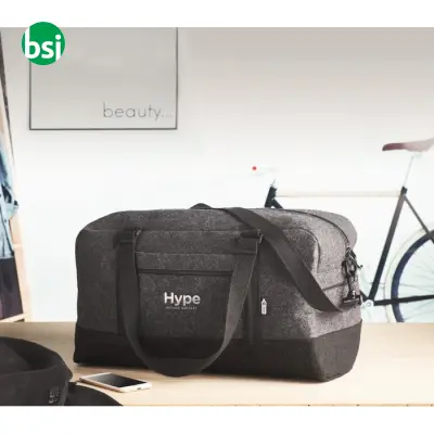 Borsa weekend in feltro RPET - INDICO BAG - Immagine 3