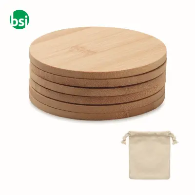 Set di 6 sottobicchieri di bamboo - BAYIN SET