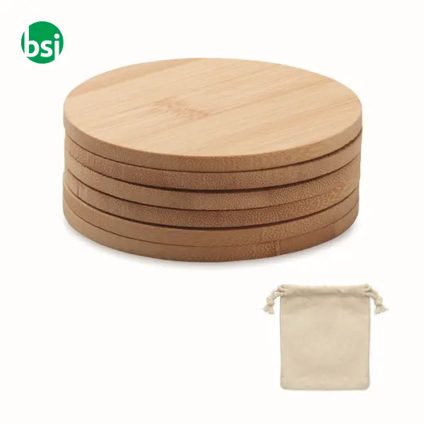 Set di 6 sottobicchieri di bamboo - BAYIN SET -  1