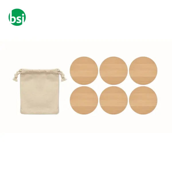 Set di 6 sottobicchieri di bamboo - BAYIN SET -  2