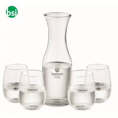 Set bicchieri e caraffa in vetro - PICCADILLY - Immagine 2