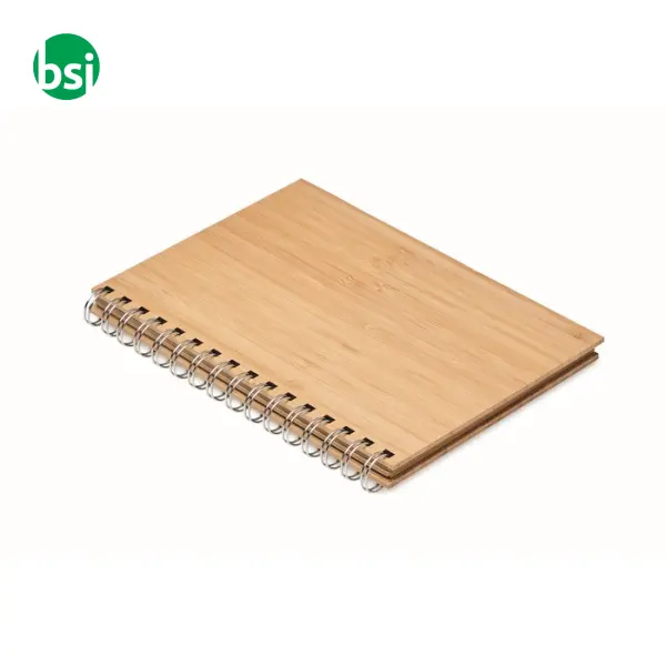 Notebook A5 in bamboo rilegato - BRAM -  1