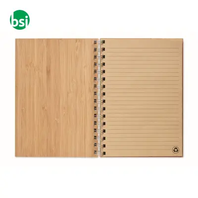 Notebook A5 in bamboo rilegato - BRAM - Immagine 4