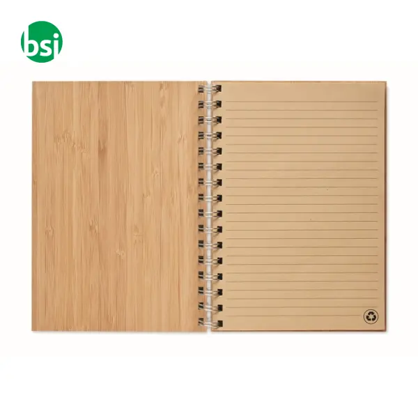 Notebook A5 in bamboo rilegato - BRAM -  4