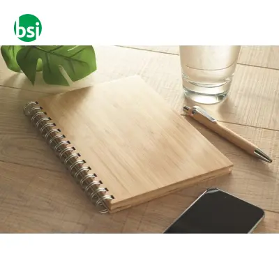 Notebook A5 in bamboo rilegato - BRAM - Immagine 3