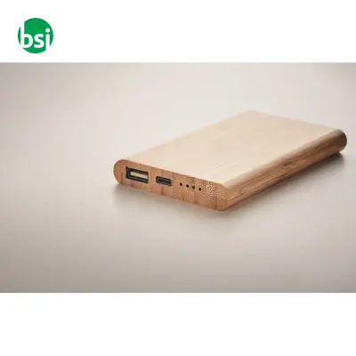 Power bank in bamboo da 4000mAh - ARENAPOWER C - Immagine 4