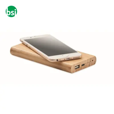 Power bank in bamboo da 6000mAh - ARENA C - Immagine 3