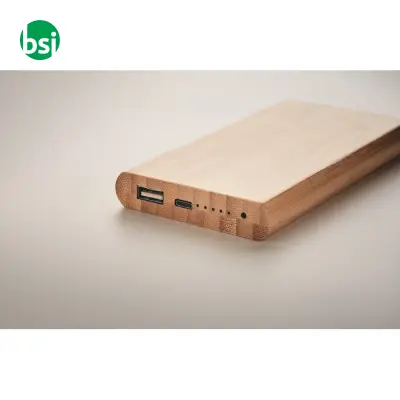 Power bank in bamboo da 6000mAh - ARENA C - Immagine 5