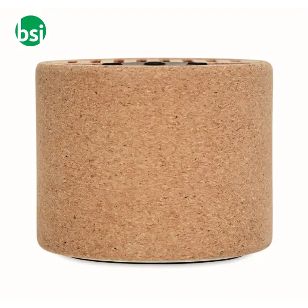 Speaker wireless in sughero - 3W - ROUND + -  4
