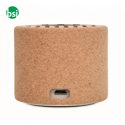 Speaker wireless in sughero - 3W - ROUND + - Immagine 5