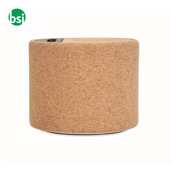 Speaker wireless in sughero - 3W - ROUND + -  6