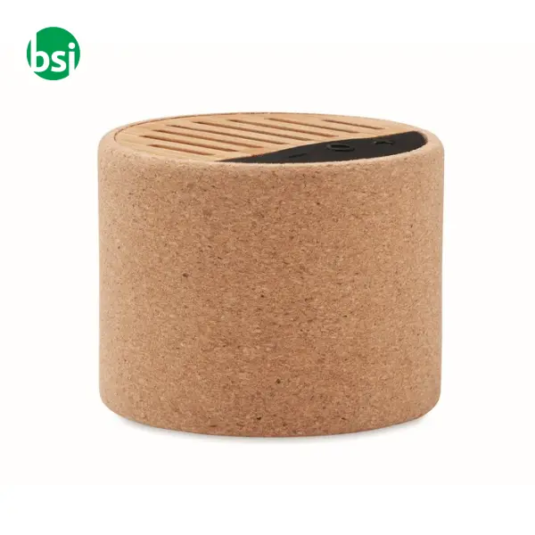 Speaker wireless in sughero - 3W - ROUND + -  8