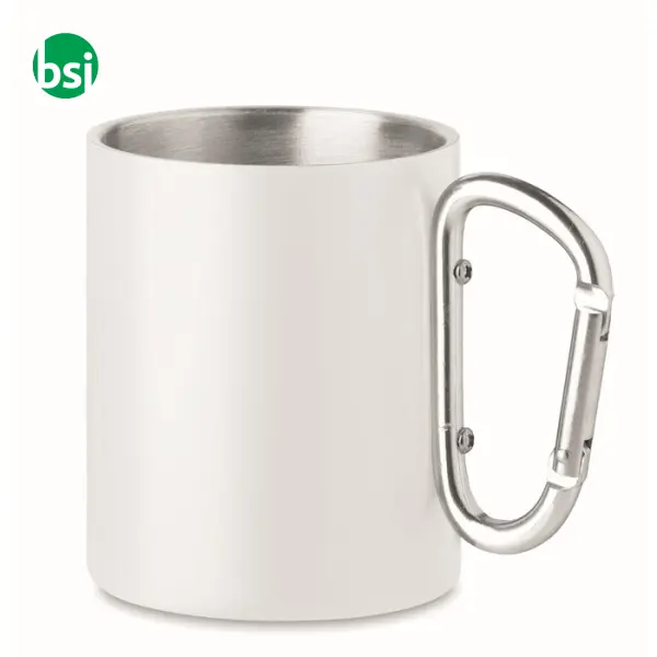 Tazza in metallo c/moschettone - 300 ml - AROM -  1