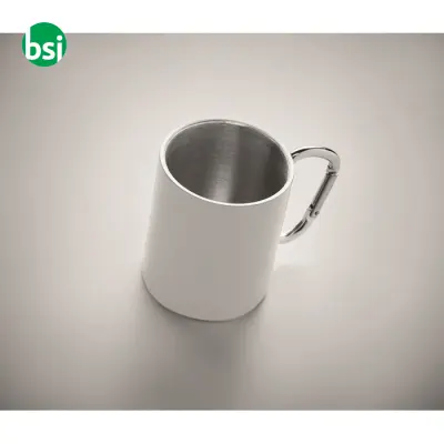 Tazza in metallo c/moschettone - 300 ml - AROM - Immagine 3