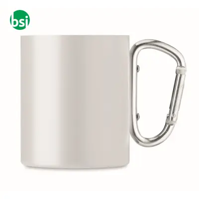 Tazza in metallo c/moschettone - 300 ml - AROM - Immagine 4
